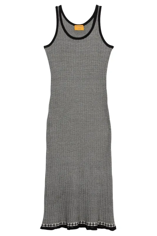 Fine Stripe Maxi Dress | Black/Cream - Guest in Residence