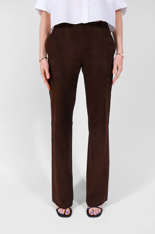 Oswald Suede Pant | Brown - Stouls