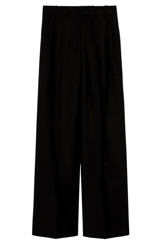 Mid Waist Tailored Trousers | Black - Rohe