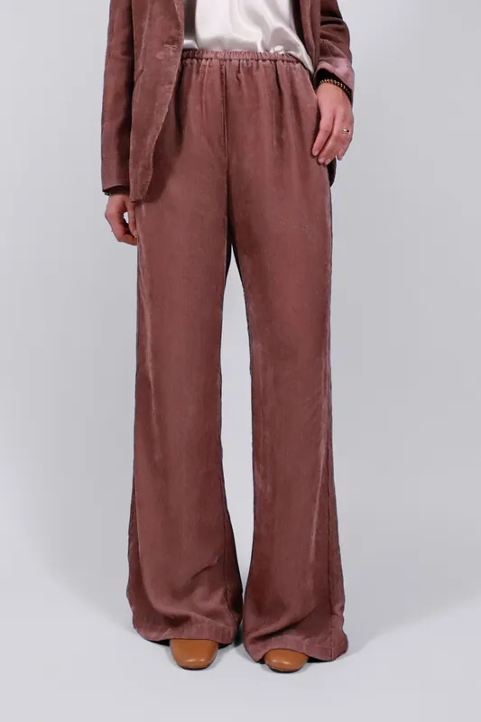 Fluid Velvet Essential Pant | Poudre - Forte Forte