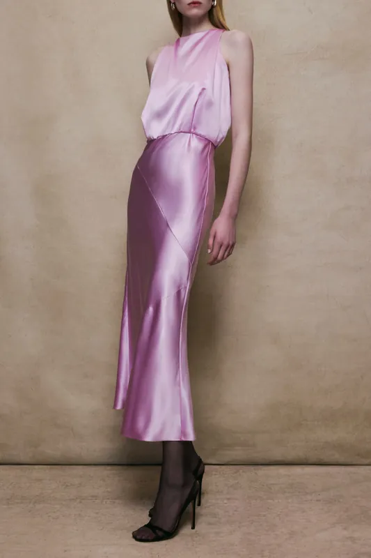 Blouson Midi Dress | Pink - Alejandra Alonso Rojas