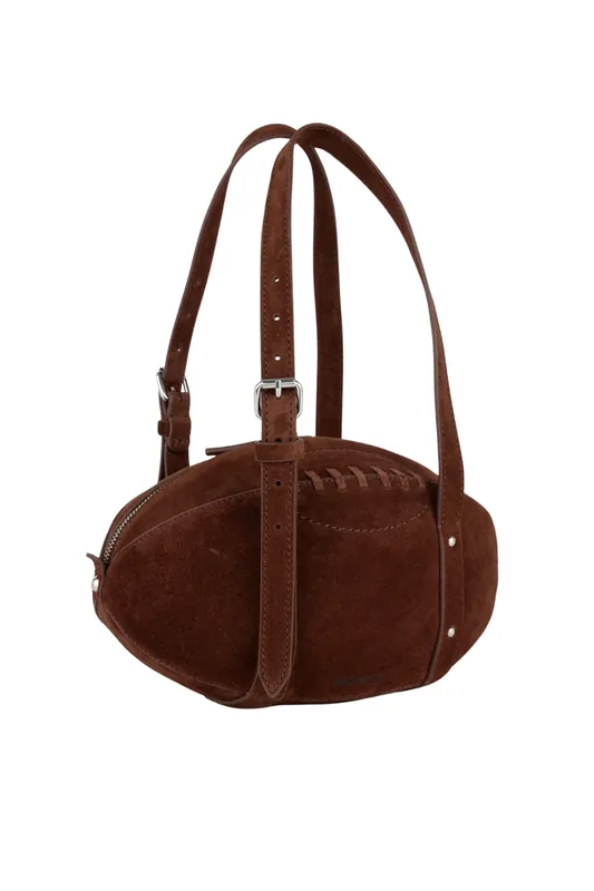 Suede Football Bag | Brown - Monse