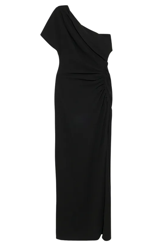 Kally Draped Midi Dress | Black - Simkhai