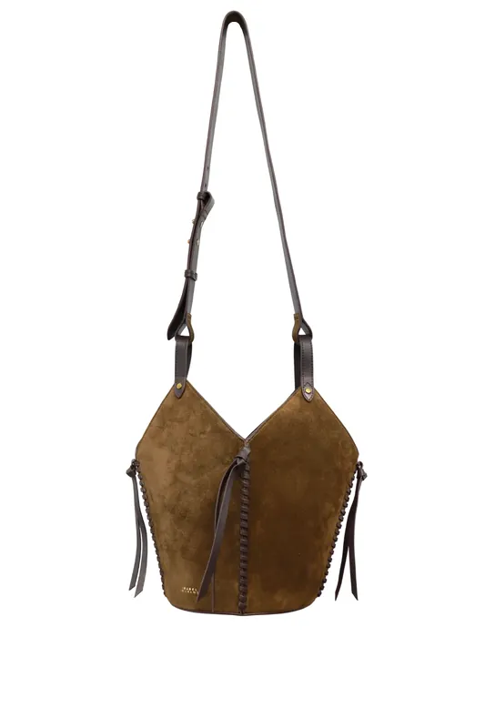 Tampa Mini Suede Handbag | Bronze - Isabel Marant