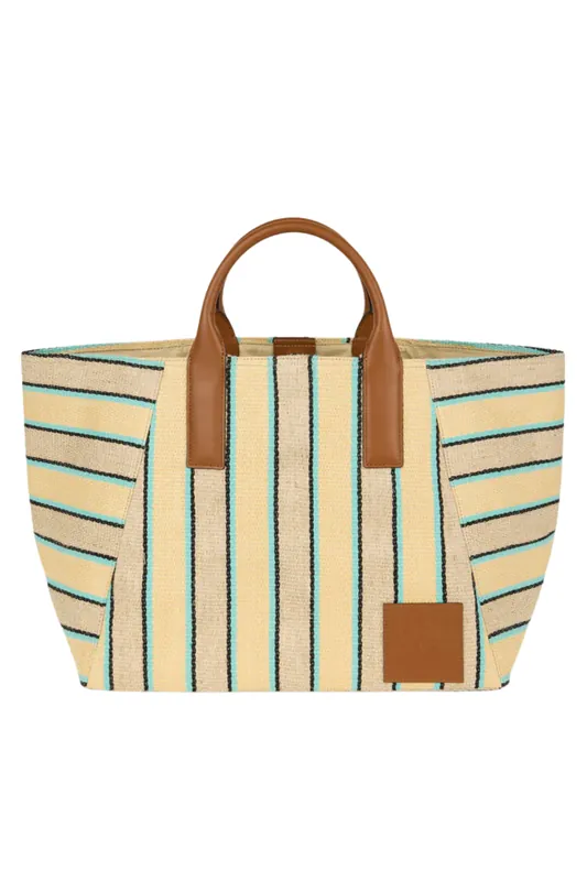The Riviera Tote | Turquoise Stripe - We-Ar4