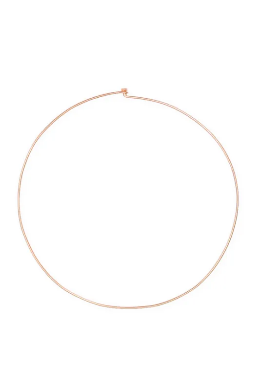 Wave Gold Wire Necklace | 16in - Dezso by Sara Beltran