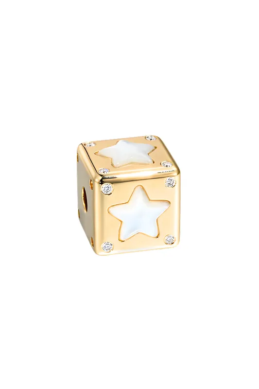 Jumbo Star Dice Diamond Bangers Charm | White Mother of Pearl - Boochier