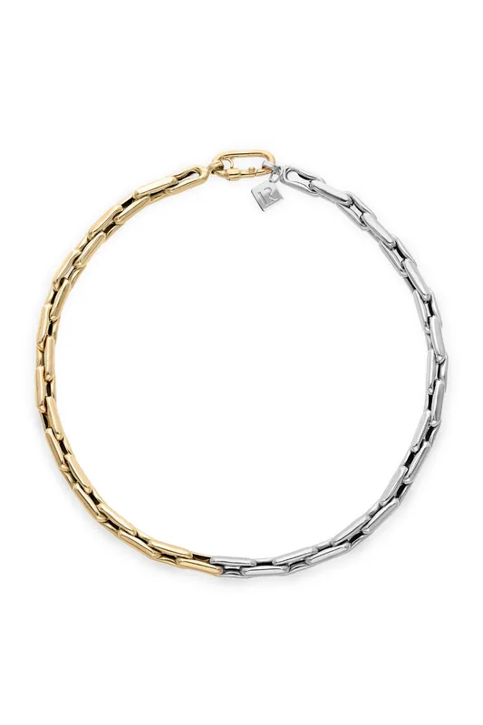 Lauren Extra Small Links Necklace | Yellow and White Gold 41cm - Lauren Rubinski