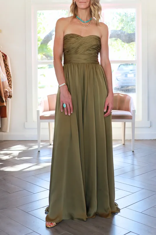 Anastasia Silk Wrapped Strapless Gown | Willow - Ulla Johnson