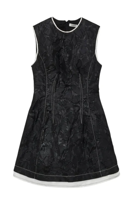 Audrina Jacquard Mini Dress | Black - Simkhai
