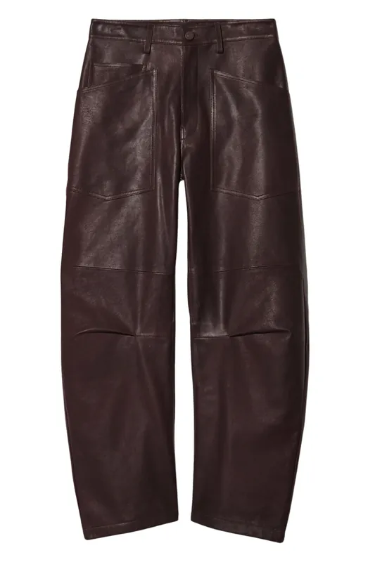 Shon Leather Pant | Dark Brown - Nili Lotan