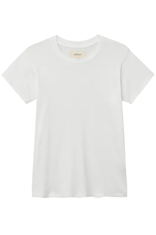 The Slim Tee | True White - The Great.