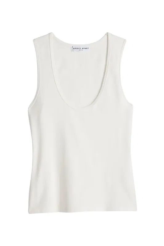 Uri Low-Cut Tank | Cream