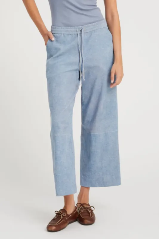 Suede Cropped Baggy Pants | Vintage Denim - SPRWMN