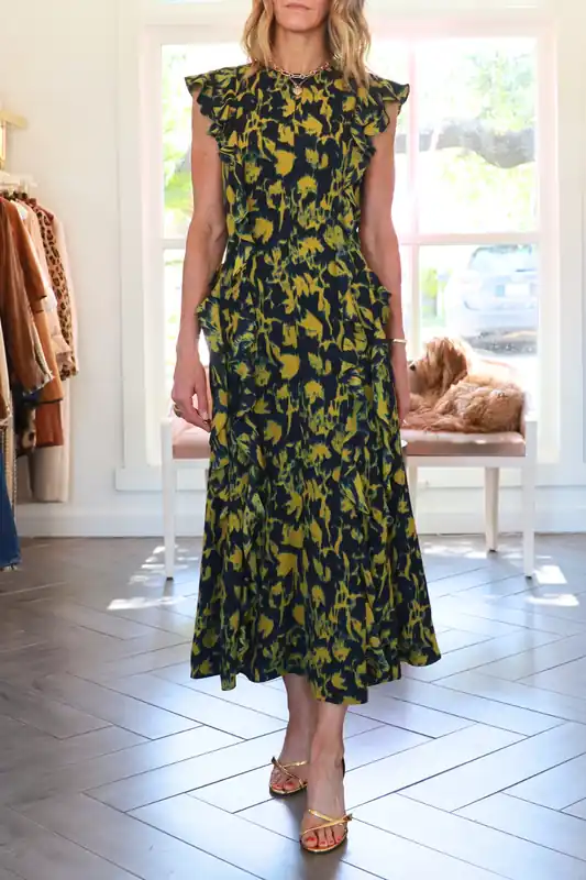 Flo Sleeveless Midi Dress | Verdite - Ulla Johnson