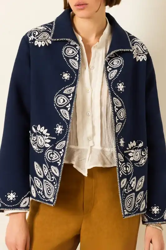 Francis Harbor Bandana Jacket | Blue Harbor - Alix of Bohemia