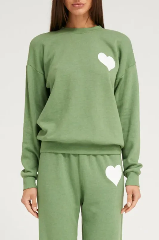 Heart Sweatshirt | Fern - SPRWMN