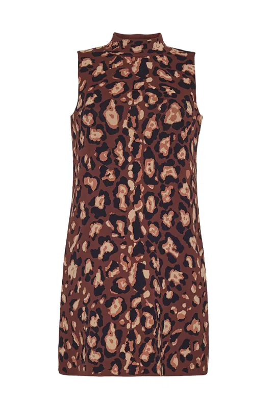 Myrtle Dress | Painted Animal Brown - Cara Cara