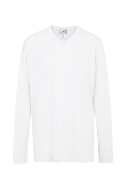 LS High V Shirt | White - TWP