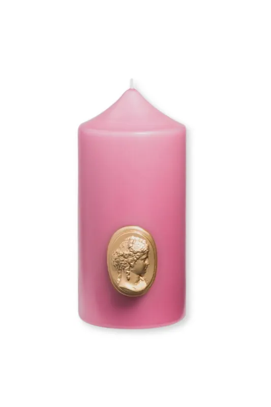 La Marquise Cameo Pillar Candle | Pale Pink - Trudon