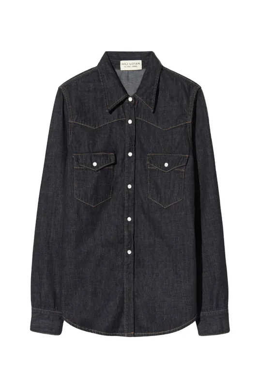 Travis Shirt | Indigo Rinse - Nili Lotan
