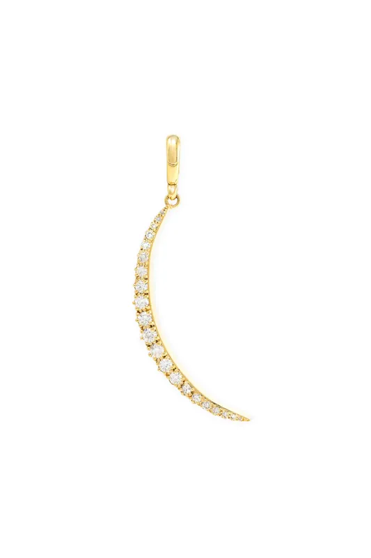 Small Crescent Pendant | Diamond - Jenna Blake
