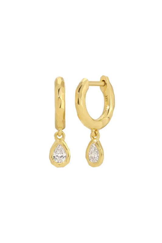 Micro Gabby Hoops | Pear Nano Nesting Diamond - Octavia Elizabeth
