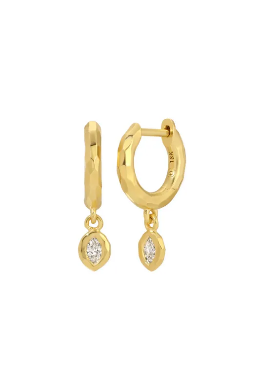 Micro Gabby Hoops | Marquis Nano Nesting Diamond - Octavia Elizabeth