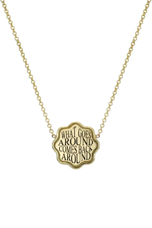 Petite Talisman Signet Pendant Necklace | Karma - Retrouvai