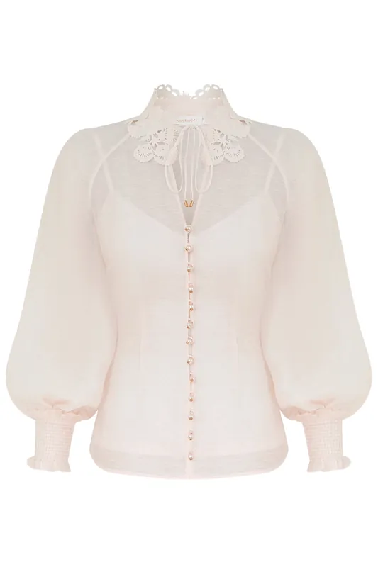 Rebellion Collared Blouse | Cream - Zimmermann