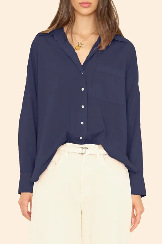 Sydney Shirt | Navy - XIRENA