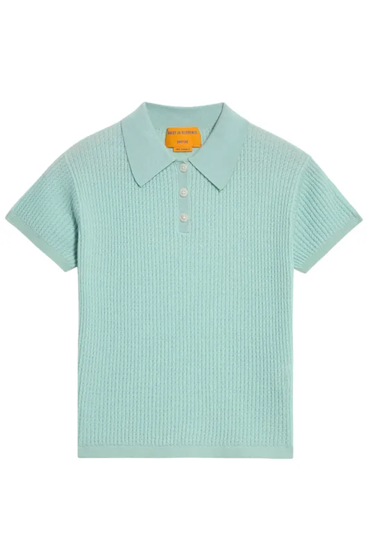 Shrunken Polo In Cashmere | Seaglass - Guest in Residence