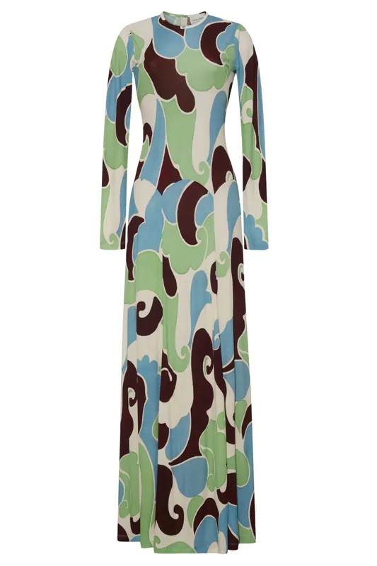 Aspen Dress | Petal Wave Mint - Cara Cara
