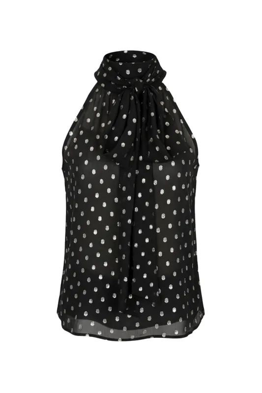 Susan Blouse | Black/White Polka Dot - Françoise