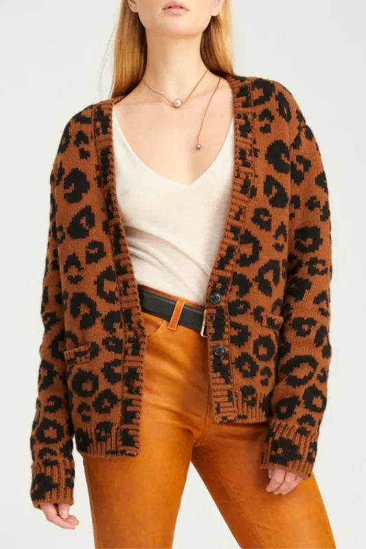 Cashmere Cardigan | Leopard - SPRWMN