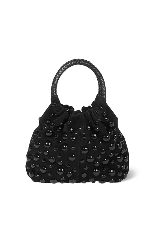 Gordi S Studded Suede Handbag | Noir - Jerome Dreyfuss