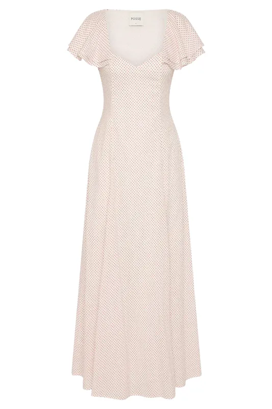 Marlowe Sundress | Cream & Red Polka Dot - Posse