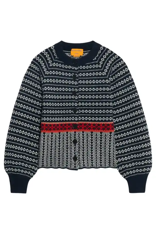 Fairisle Sculpted Cardigan | Midnight Combo - Guest in Residence