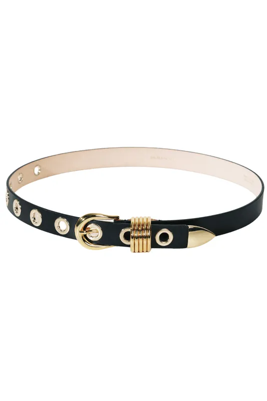 Hollyhock Rivet Belt | Black / Gold - Déhanche