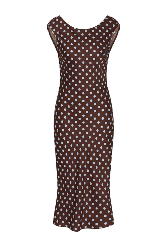 Leo Dress | Chocolate Polka Dot - Posse