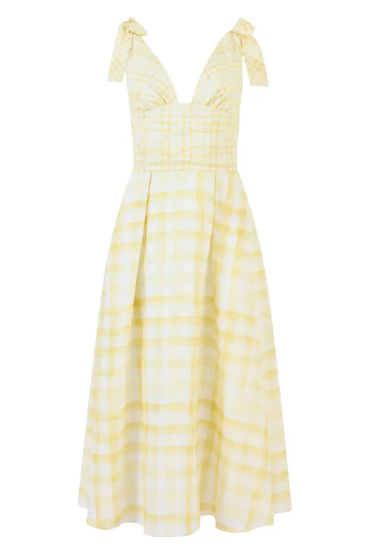 Bow Shoulder Dress | Yellow - Rosie Assoulin