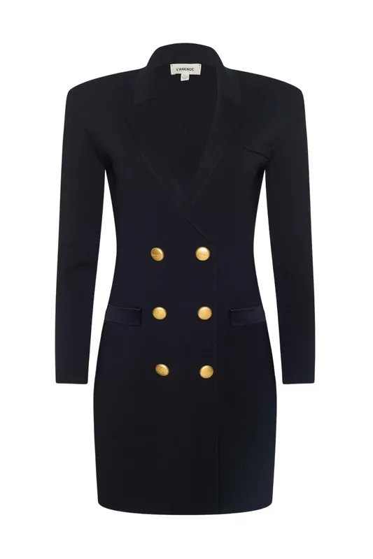 Meyumi Knit Blazer Mini Dress | Black - L'Agence