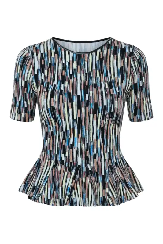 Samira Multicolor Short Sleeve Top | Oasis - Ulla Johnson