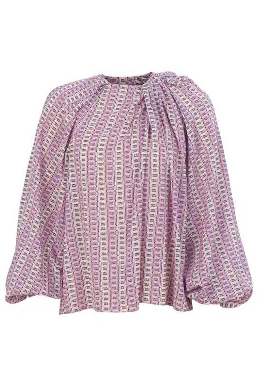 Anaya Top | Goodtimes Print Lilac - Rachel Comey