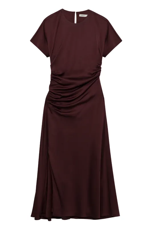 Marabella Satin Midi Dress | Mahogany - Simkhai