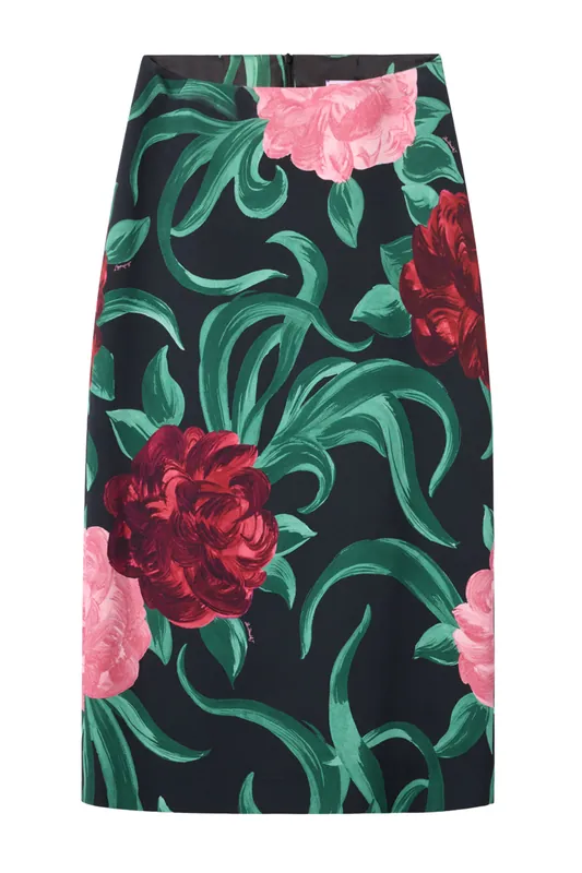 Pencil Skirt | Peony - La DoubleJ