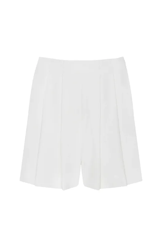 Naamah Pleated Short | Ivory - L'Agence