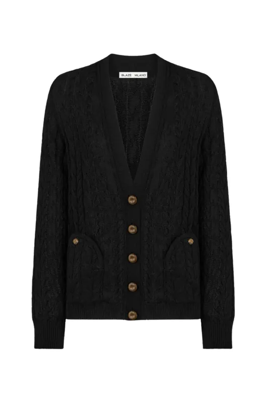 Ket Cardigan | Black - BLAZÉ MILANO