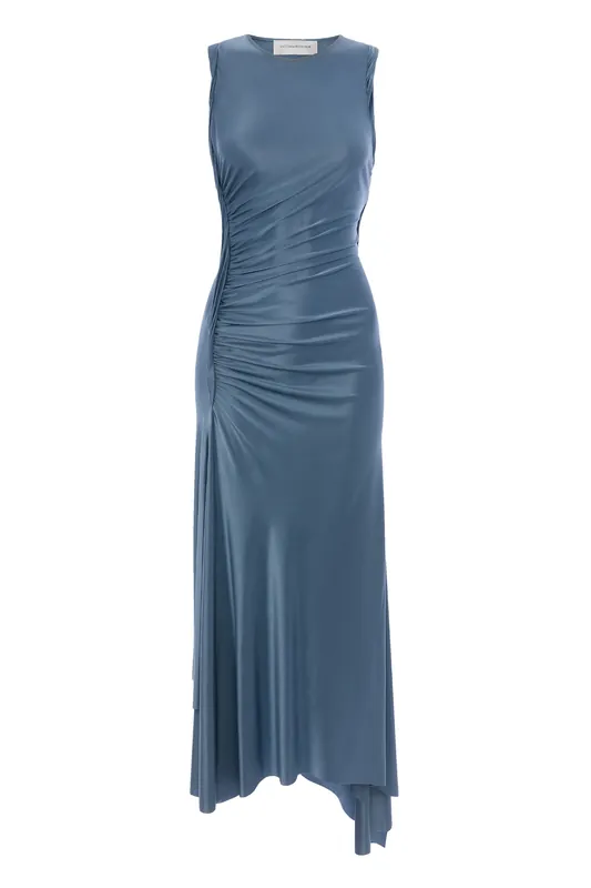 Sleeveless Twist Detail Dress | Stone - Victoria Beckham