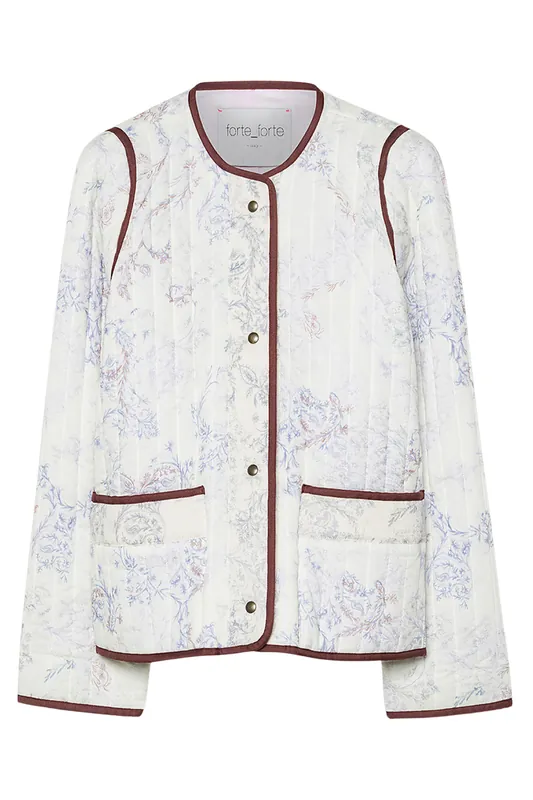 "Nontiscordardime" Quilted Blouson Coat | Glicine - Forte Forte